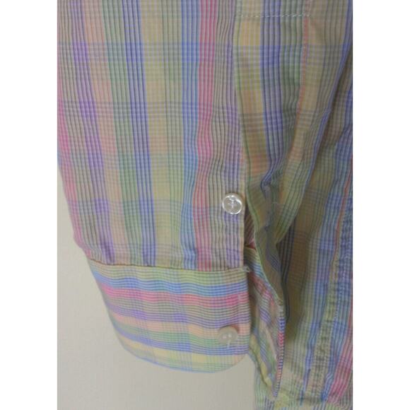 Paul & Shark Shirt Men's M Bright Multicolor Check Made in Italy - Picture 3 of 5